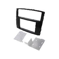Kit Facade autoradio KA515 compatible avec Mitsubishi Pajero V80 Facelift - 2Din Noir brillant