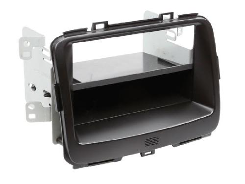 Facade autoradio Kia Kit Facade compatible avec Kia Carens IV Avec vide-poche Noir