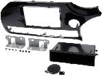 Facade autoradio Kia Kit facade compatible avec Kia Rio ap15 - noir brillant - avec vide-poche