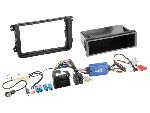 Supports Autoradio de Roger Kit Installation autoradio 1DIN SW Adaptateur ant. compatible avec VW Seat Skoda ap03 noir