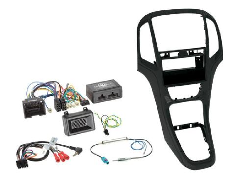 Facade autoradio Opel Kit installation autoradio 2DIN compatible avec Opel Astra ap09 - Vide poche -Noir perle
