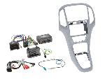 Kit Facade et Faisceau ISO Kit installation autoradio 2DIN compatible avec Opel Astra J ap09 - Argent platine