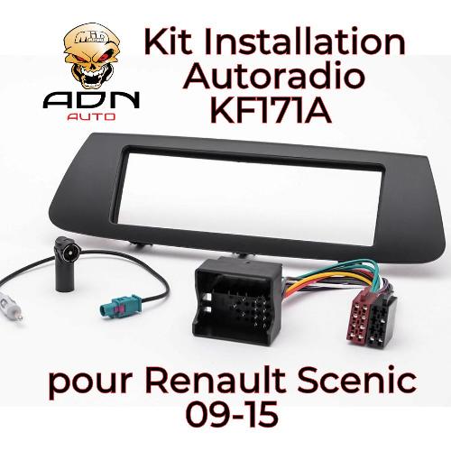 Facade autoradio Renault Kit Installation Autoradio KF171A - ADNAuto - Compatible avec Renault Scenic 09-15 - Gris 1DIN