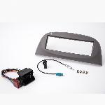 Facade autoradio Renault Kit Installation Autoradio KF217G 1Din compatible avec Renault Twingo 2007-2014 - Gris - Fakra