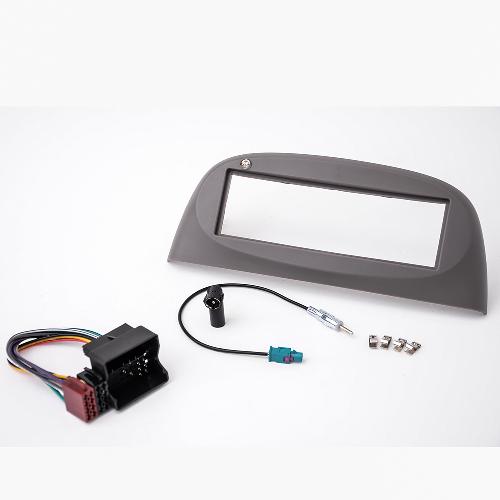 Facade autoradio Renault Kit Installation Autoradio KF217G 1Din compatible avec Renault Twingo 2007-2014 - Gris - Fakra