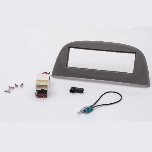 Facade autoradio Renault Kit Installation Autoradio KF217G2 1Din compatible avec Renault Twingo 2012-2014 - Gris - 2 prises blanches