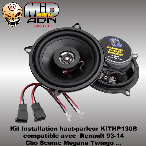 Enceinte - Haut-parleur De Voiture Kit Installation haut-parleur KITHP130B compatible avec Renault 93-14