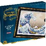 Kit loisir créatif - LANSAY - Collection Sequins - La Grande Vague - Hokusai - Des 14 ans