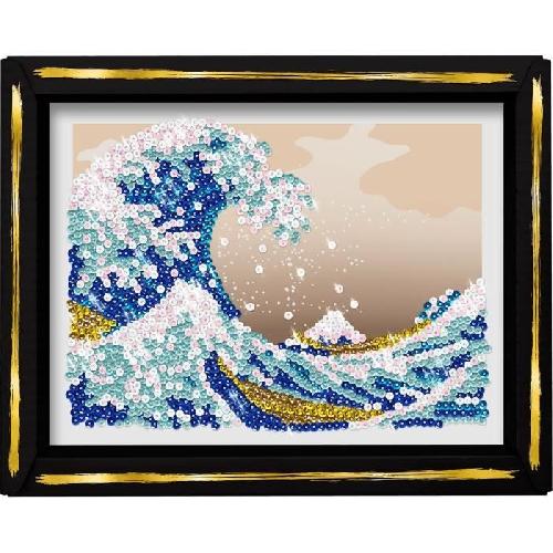 Jeu De Sculpture Kit loisir créatif - LANSAY - Collection Sequins - La Grande Vague - Hokusai - Des 14 ans