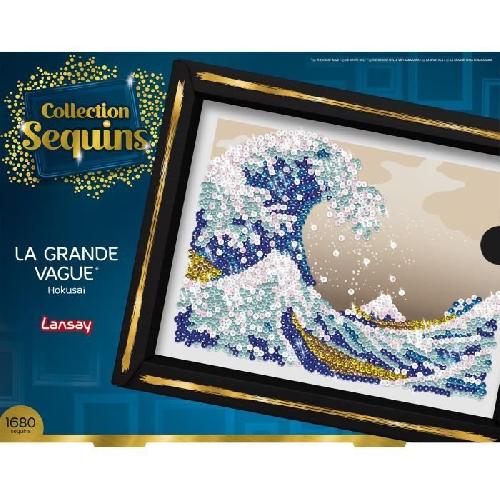 Jeu De Sculpture Kit loisir créatif - LANSAY - Collection Sequins - La Grande Vague - Hokusai - Des 14 ans