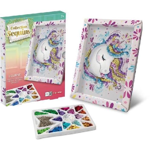 Jeu De Scrapbooking Kit loisir créatif - Licorne - Illustration avec sequins - Pour enfant a partir de 7 ans - Blanc