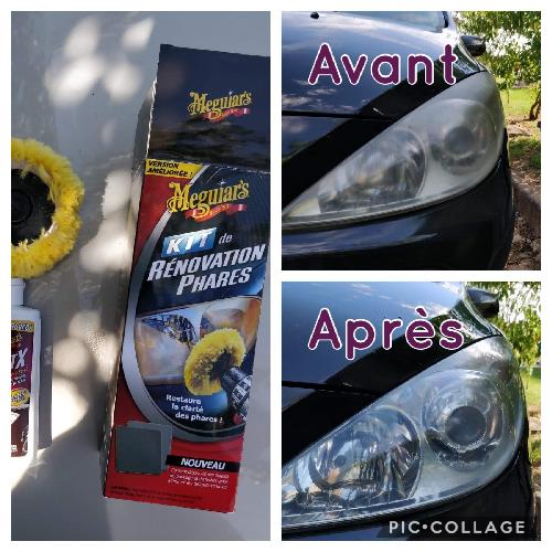 Efface Rayure - Renovateur Kit renovation Meguiars G1900 pour phares et optiques x4