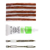 Kit Reparation Pneu - Outil Reparation Pneu Kit Meches Perceuse Pneus Slime -5 Meches + 2 Forets + Plug Bond-