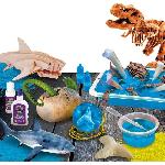 Experience Scientifique - Experience Physique-chimie Kit scientifique - LISCIANI - Crazy Science - Requins & dinosaures - Slime et oeufs a creuser - Prédateurs fascinants