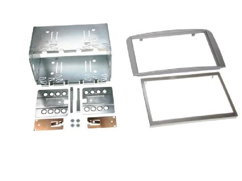 Supports Autoradio de Roger Kit Support 2DIN compatible avec Alfa Romeo 147 GT 01-10 - argent Clair
