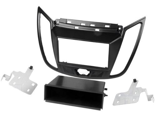 Supports Autoradio de Roger Kit support 2Din compatible avec Ford C-Max-DXA ap10 Ford Kuga-DM2 Facelift ap13 - Noir mat