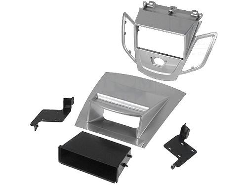 Supports Autoradio de Roger Kit support 2Din compatible avec Ford Fiesta ap09 Avec ecran - vide poche - Argent