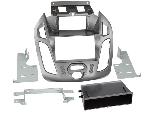 Supports Autoradio de Roger Kit support 2Din compatible avec Ford Tourneo Transit Connect ap13 Avec vide poche - Argent