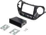 Supports Autoradio de Roger Kit support 2Din compatible avec Hyundai i10 ap13 avec vide-poche - Noir