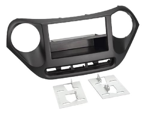 Supports Autoradio de Roger Kit support 2Din compatible avec Hyundai i10 ap13 avec vide-poche - Noir
