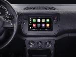 Supports Autoradio de Roger Kit Support autoradio 2DIN 381320-36-1 compatible avec Seat Mii Skoda Citigo VW Up ap11 - Noir vide poche Clim manuelle
