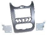 Supports Autoradio de Roger Kit Support Autoradio 2Din compatible avec Dacia Duster Sandero Logan 08-12 Gris Fonce
