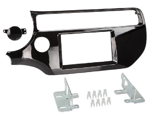 Supports Autoradio de Roger Kit Support Autoradio 2Din compatible avec Kia Rio ap15 Noir brillant