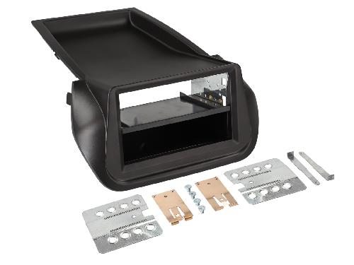 Supports Autoradio de Roger Kit support autoradio 2Din compatible avec Nemo Fiorino Bipper 08-21 - Avec vide poche - Noir