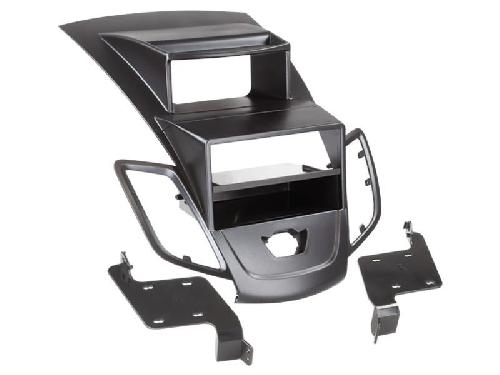 Facade autoradio Ford Kit support Autoradio 2Din Ford Fiesta ap09 compatible avec voiture avec ecran - Vide poche - Noir