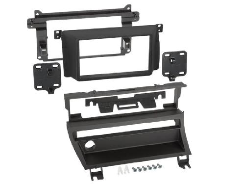 Supports Autoradio de Roger Kit Support Autoradio compatible avec BMW Serie 3 E46 avec 1 bouton - noir mat