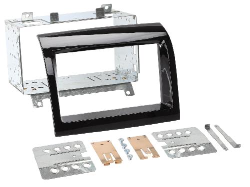 Supports Autoradio de Roger Kit Support Autoradio compatible avec Boxer Ducato Jumper 11-14 Noir brillant