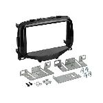 Supports Autoradio de Roger Kit support Autoradio compatible avec Citroen C1 Peugeot 108 Toyota Aygo -Noir brillant