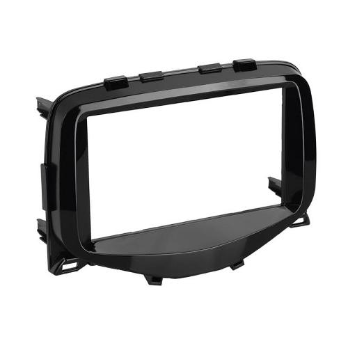 Supports Autoradio de Roger Kit support Autoradio compatible avec Citroen C1 Peugeot 108 Toyota Aygo -Noir brillant