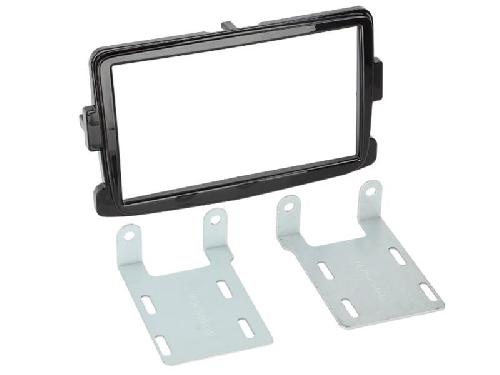 Supports Autoradio de Roger Kit Support Autoradio compatible avec Dacia Opel Vivaro Renault Trafic Noir brillant