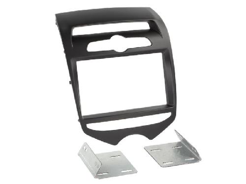 Supports Autoradio de Roger Kit Support Autoradio compatible avec Hyundai ix20 10-15 JC Noir mat Avec clim manuelle