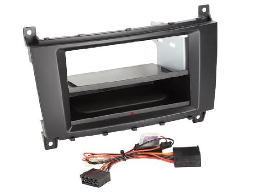 Supports Autoradio de Roger Kit support Autoradio compatible avec Mercedes avec vide poche Induction Qi - Noir