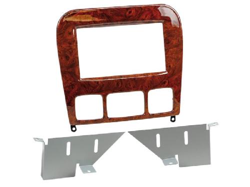 Supports Autoradio de Roger Kit Support Autoradio compatible avec Mercedes Classe S W220 - noyer
