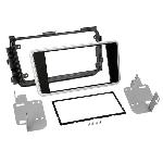 Supports Autoradio de Roger Kit support Autoradio compatible avec Nissan Micra - Noir brillant contour argent