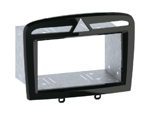Supports Autoradio de Roger Kit Support autoradio compatible avec Peugeot 308 408 Noir nacre 2DIN