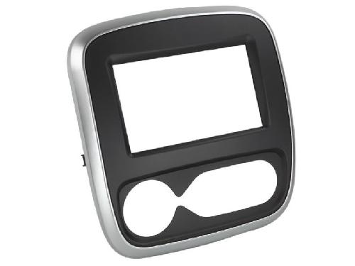 Supports Autoradio de Roger Kit support Autoradio compatible avec Renault Opel Fiat - Noir argent