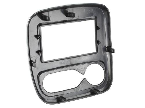 Supports Autoradio de Roger Kit support Autoradio compatible avec Renault Opel Fiat - Noir argent