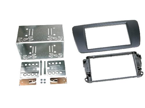 Supports Autoradio de Roger Kit Support autoradio compatible avec Seat Ibiza 6J Noir azabache 2Din