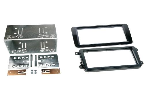 Supports Autoradio de Roger Kit Support Autoradio compatible avec VW Seat Skoda - Noir Brillant - voir liste