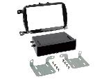 Supports Autoradio de Roger Kit support avec vide poche compatible avec Fiat 500 - Noir brillant