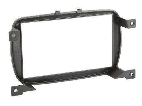 Supports Autoradio de Roger Kit support avec vide poche compatible avec Fiat 500 - Noir brillant