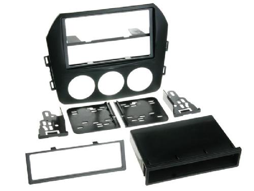 Facade autoradio Mazda Kit support avec vide poche compatible avec Mazda MX-5 ap08 - Noir