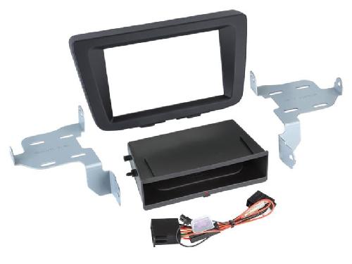 Supports Autoradio de Roger Kit support avec vide poche Induction Qi compatible avec Suzuki Baleno - Noir