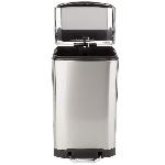 Poubelle - Corbeille - Support Sac KITCHEN MOVE Poubelle a pedale GREENWICH - 30L - Inox