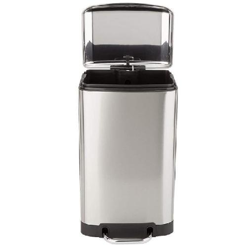Poubelle - Corbeille - Support Sac KITCHEN MOVE Poubelle a pedale GREENWICH - 30L - Inox
