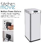 Poubelle - Corbeille - Support Sac KITCHEN MOVE Poubelle automatique PARKSIDE - 50L - Inox avec cerclage